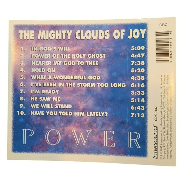 The Mighty Clouds Of Joy Power CD Album Gospel Music  37467cd - Picture 2 of 2